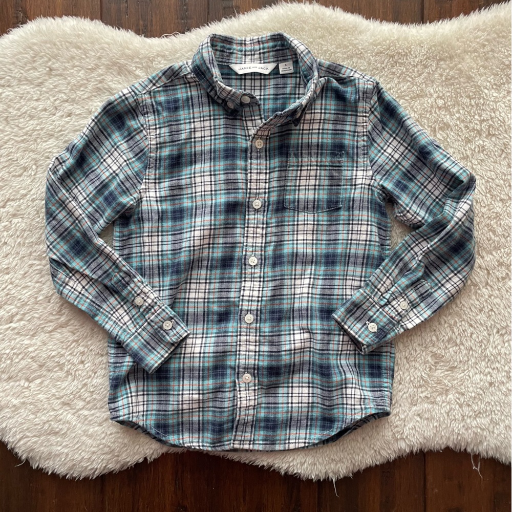 Janie & Jack Plaid Button Down